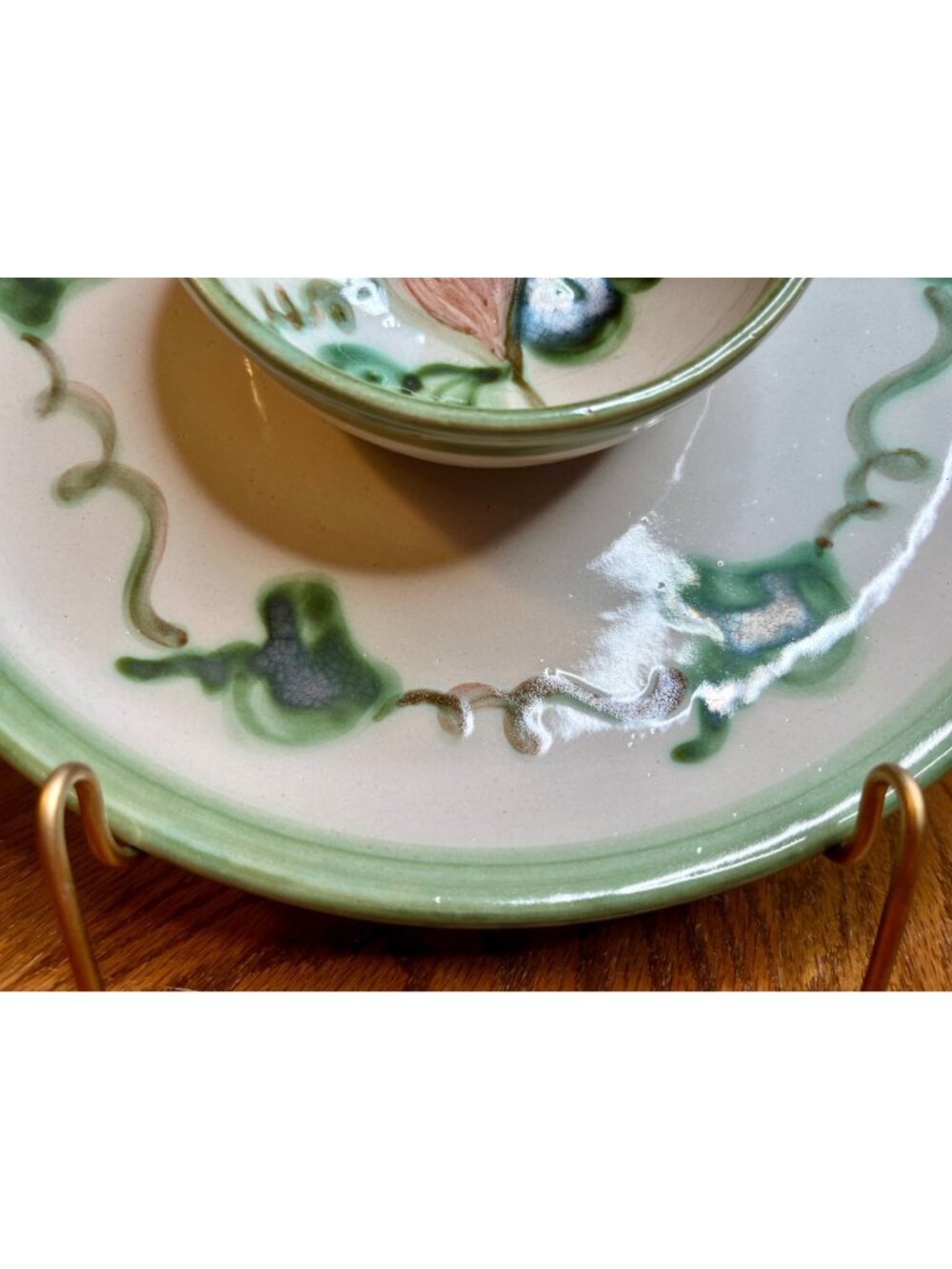 Louisville Stoneware HARVEST or PEAR Chip and Dip Serving Tray Platter, 12", Hea - Picture 6 of 16